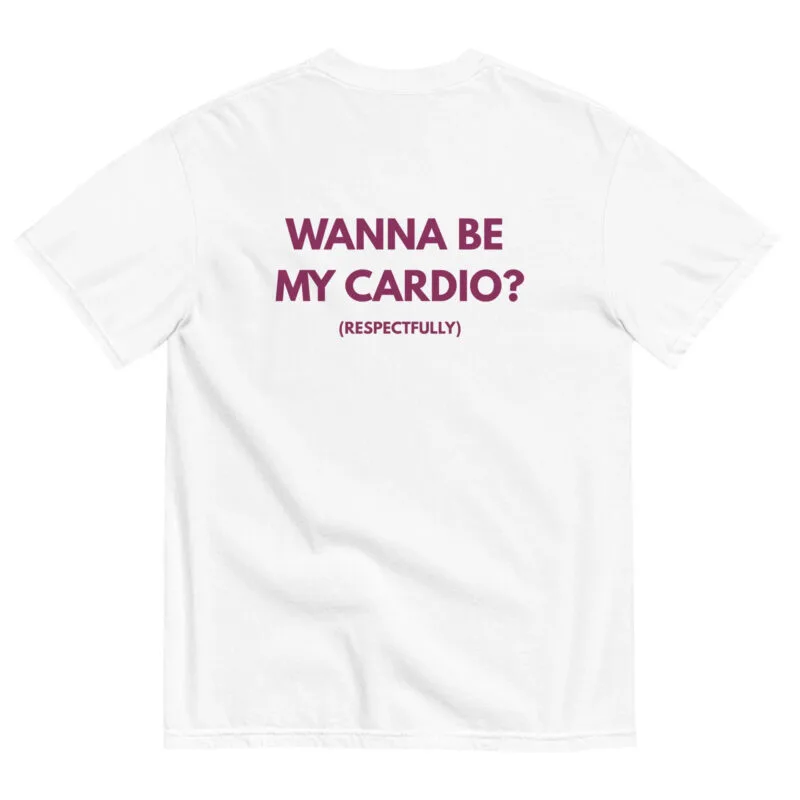 WANNA BE MY CARDIO - white