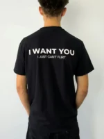 I WANT YOU I JUST CAN'T FLIRT - black (2)