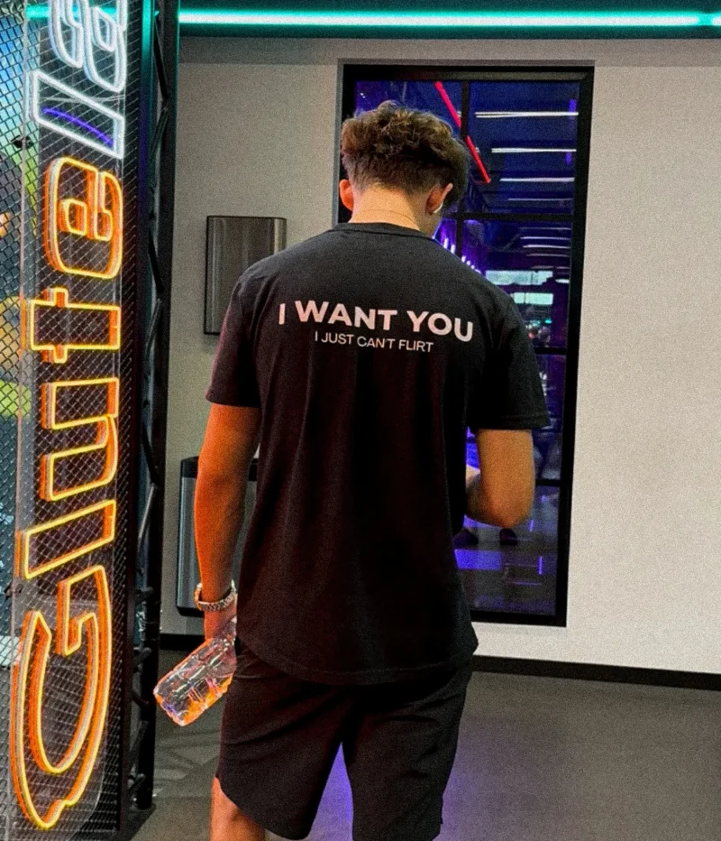 I WANT YOU I JUST CAN'T FLIRT - black (3)