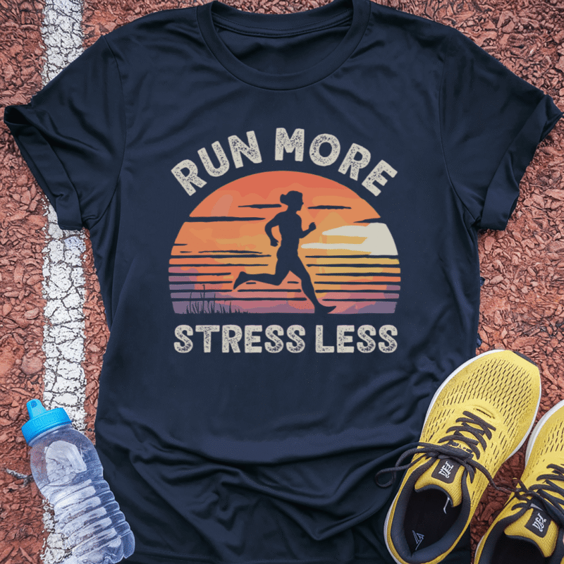 Run More, Stress Less - Navy