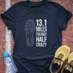 Half Crazy Tech Tee - True Navy