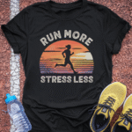 Run More, Stress Less - Black