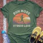 Run More, Stress Less - Military Green