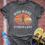 Run More, Stress Less - Charcoal