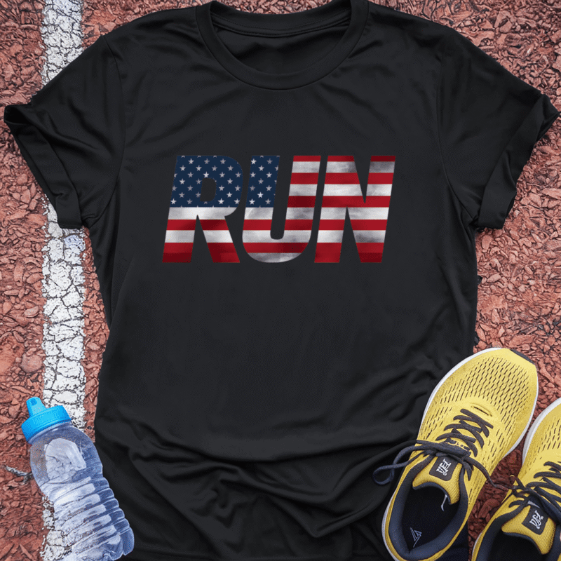 Run Flag Tech Tee
