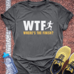 Where's the Finish? T-Shirt - Charcoal