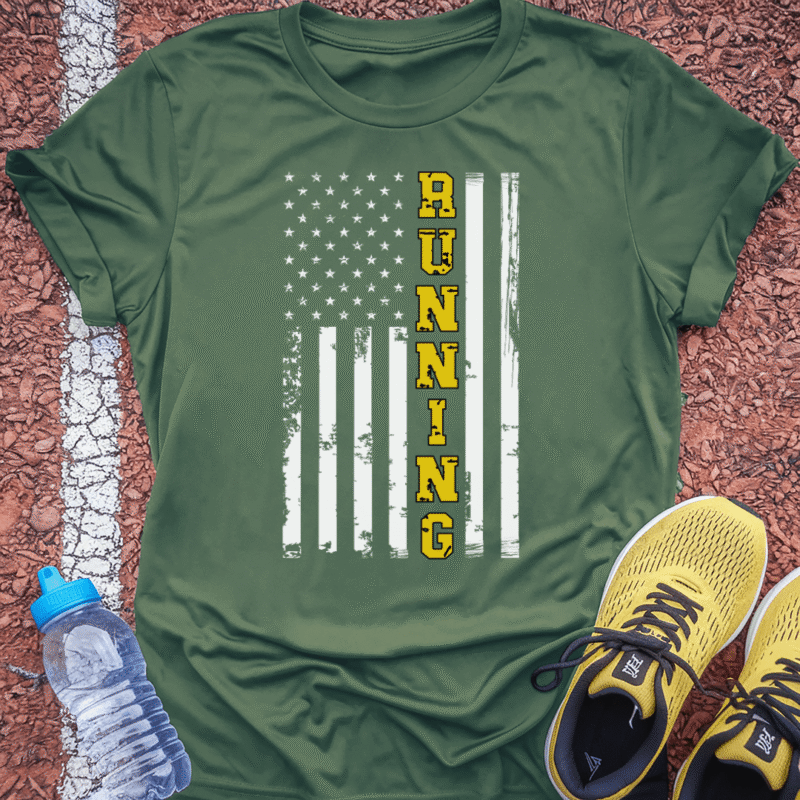 Running Flag - Military Green