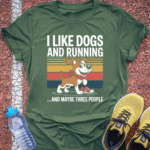 Dogs and 3 People - Military Green