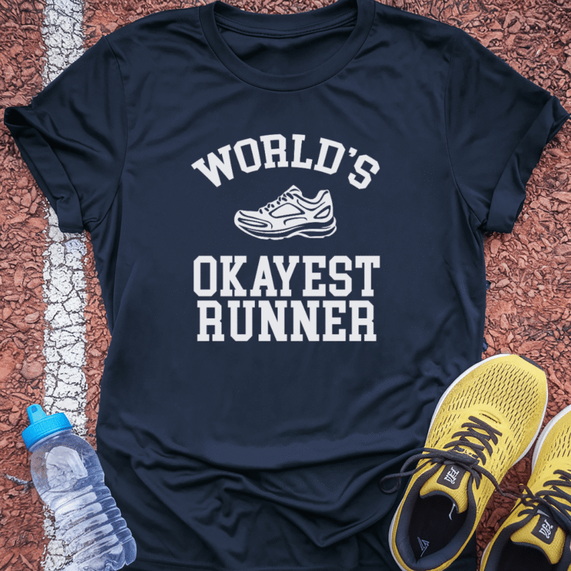 Okayest Runner Tech Tee - True Navy