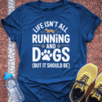 Running & Dogs T-Shirt - Royal