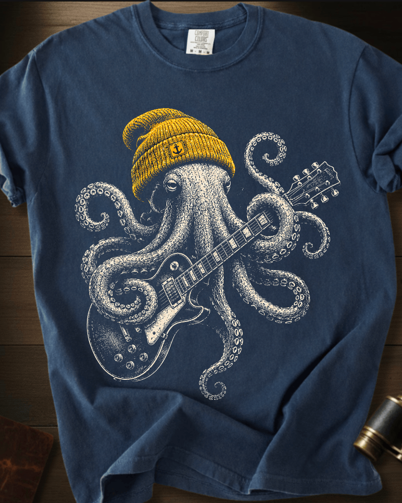 Rock Star Octopus T-shirt