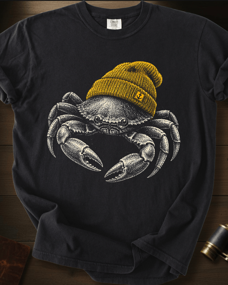Crab With Beanie T-shirt