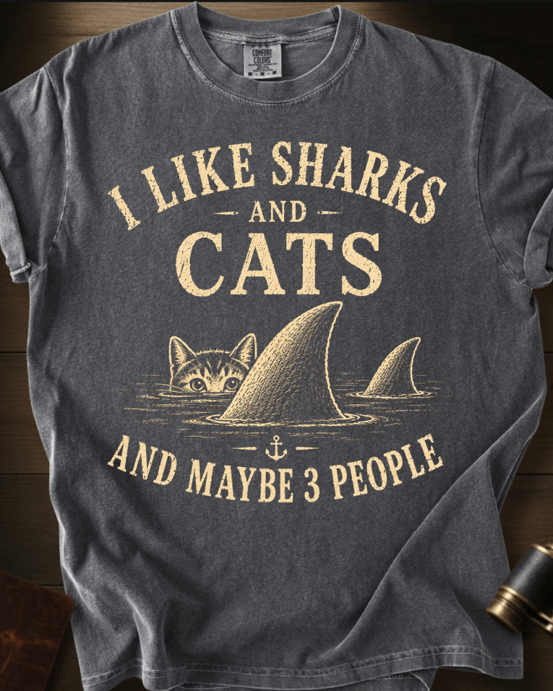 I Like Sharks and Cats T-shirt